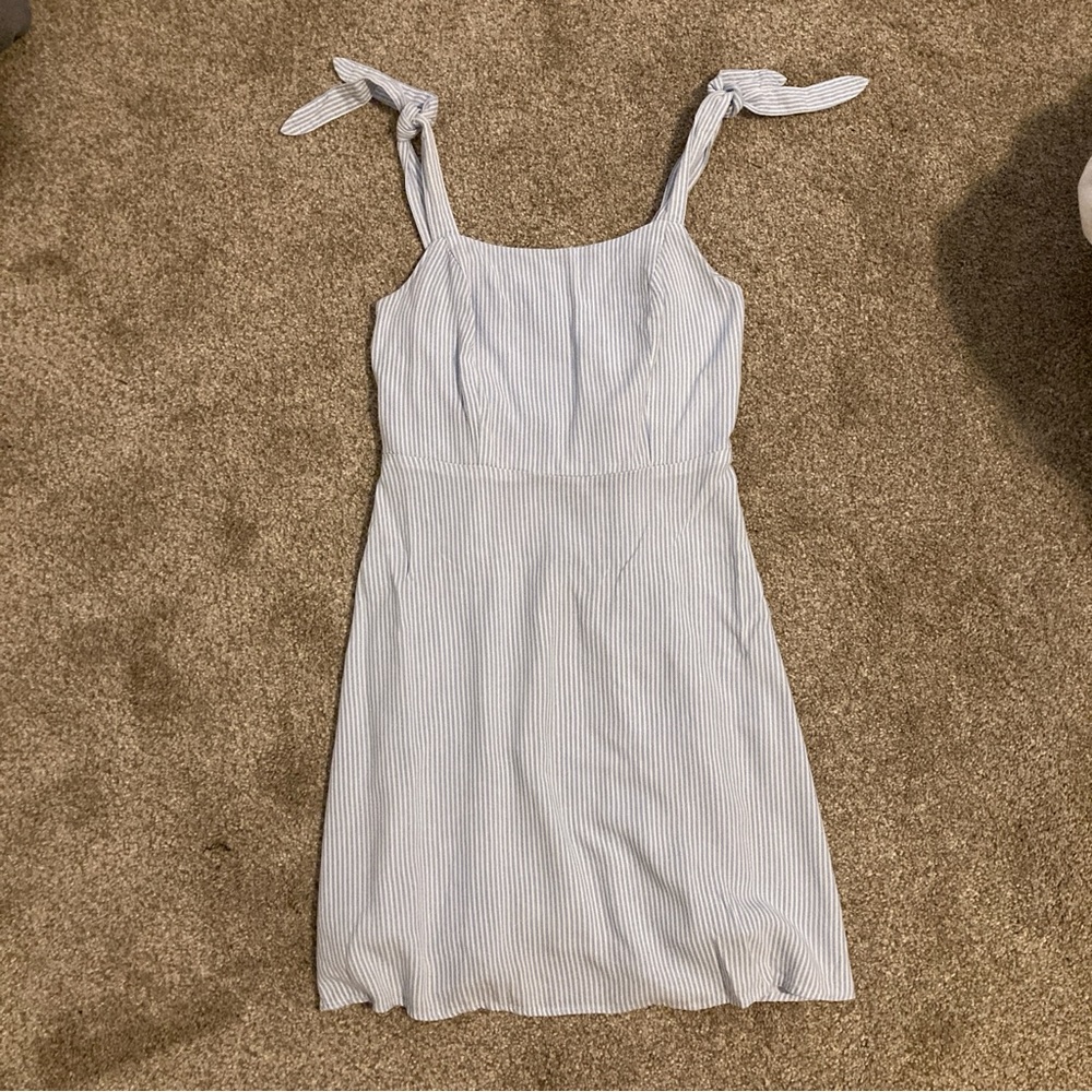 Blue & White Striped Dress